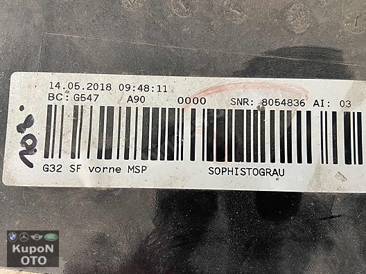 BMW 6 SERİSİ G32 M ÖN TAMPON ÇIKMA ORJİNAL