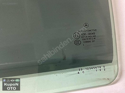 E00029220T MERCEDES W204 SOL ARKA CAM ÇIKMA ORJİNAL