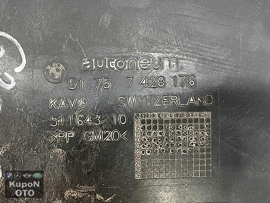 51757428176 7428176 BMW G20 G21 MOTOR ALT MUHAFAZA ÇIKMA ORJİNAL