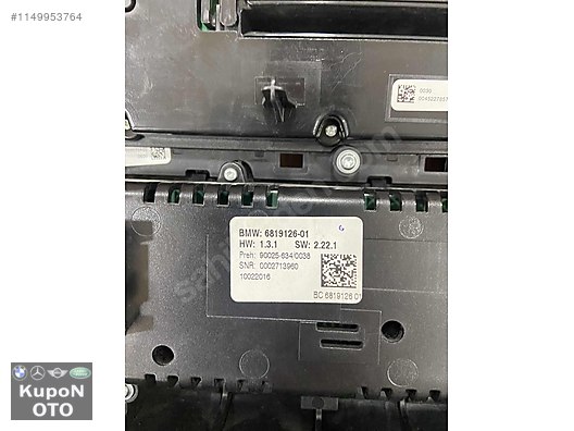 6819126 BMW F10 F11 KLİMA KONTROL PANELİ ÇIKMA ORJİNAL