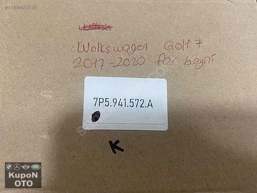 7P5941572A WOLKSWOGEN GOLF 7 2017 2020 FAR BEYNİ SIFIR 73€